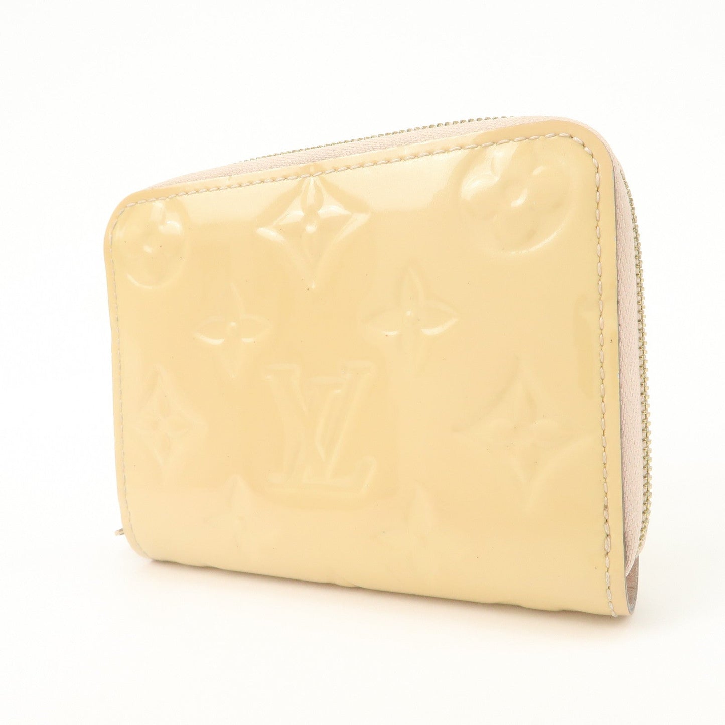 Louis Vuitton Monogram Vernis Leather Zippy Round Coin Case Dune M90203