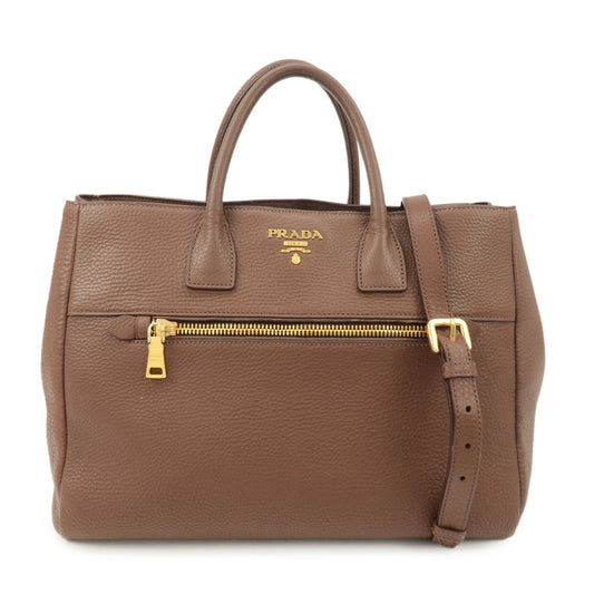 PRADA Vitello Daino Leather 2Way Tote Bag Shoulder Bag BN2545  d