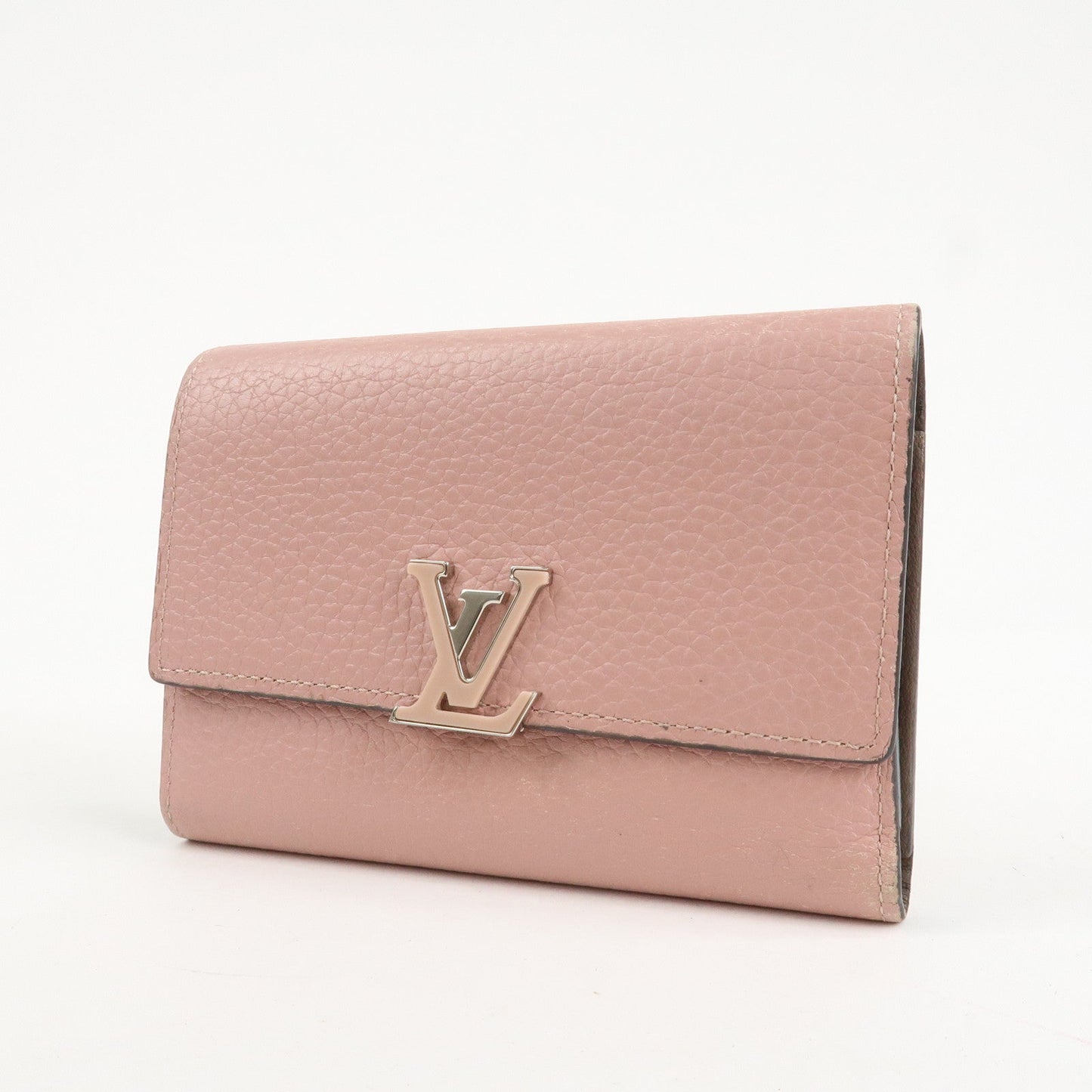Louis Vuitton Portefeuille Capucines Leather Wallet Magnolia M80493  d