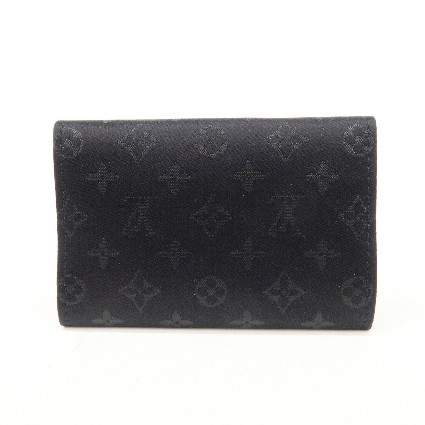 Louis Vuitton Monogram Satin Porte Monnaie Coin Case Noir M92137