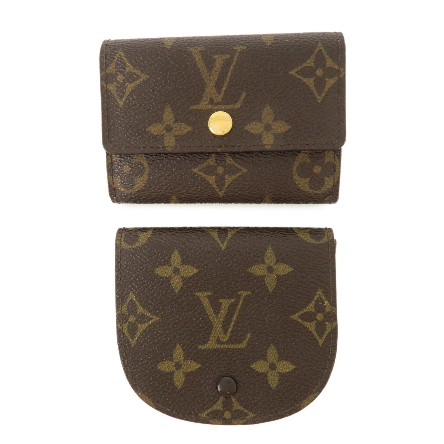 Louis Vuitton Monogram Set of 2 Canvas Coin Case M61930 M61970  d