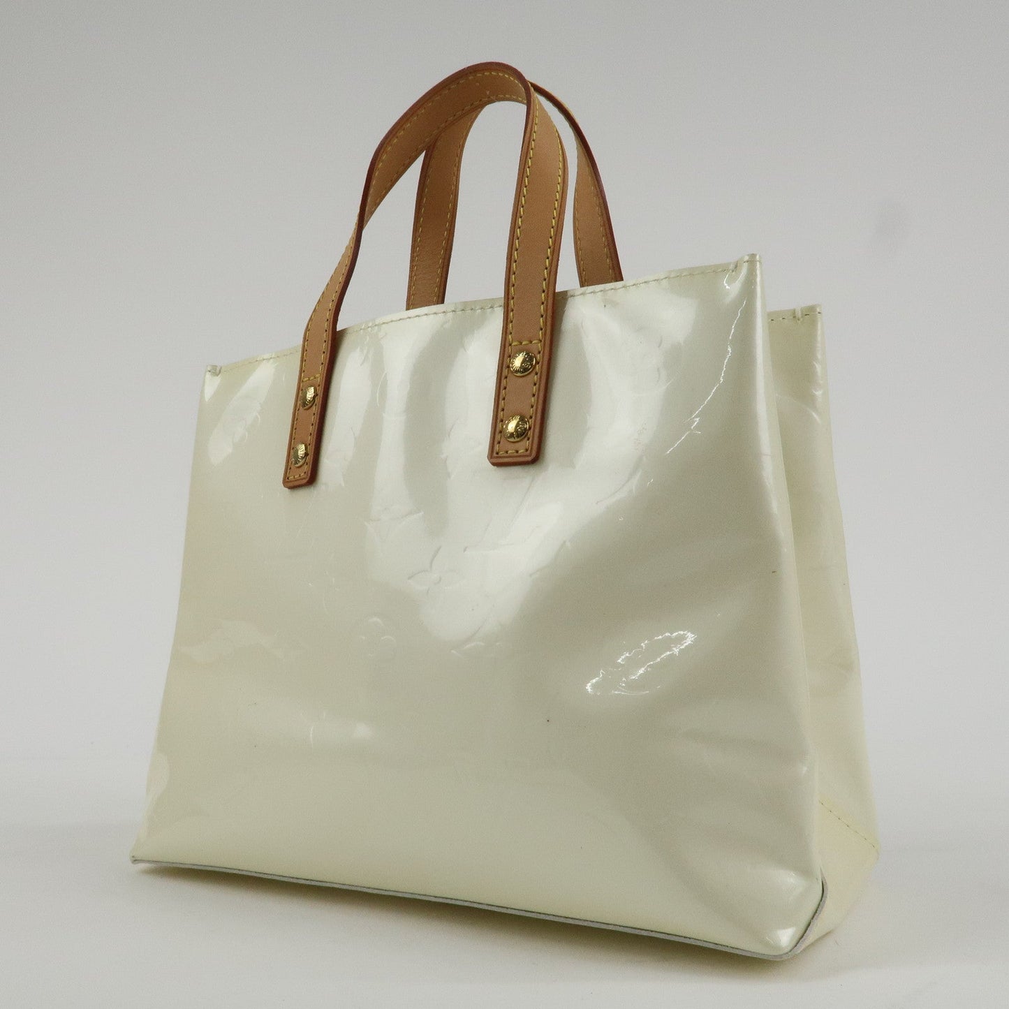 Louis Vuitton Monogram Vernis Leather Lead PM Tote Bag Perle M91336  d