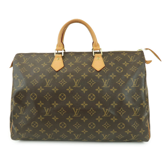 Louis Vuitton Monogram Speedy 40 Hand Bag Boston Bag Brown M41522
