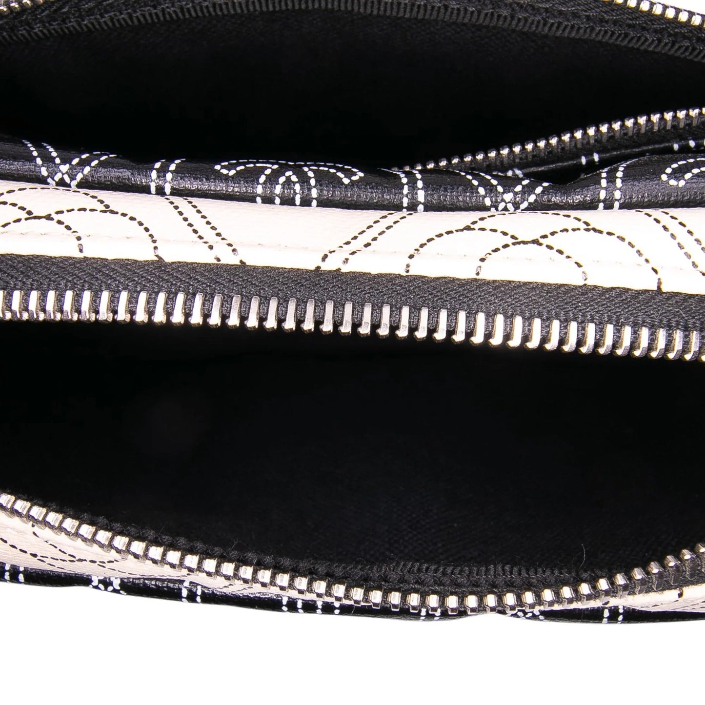 Black Chanel Coated Canvas Camellia Logo Camera Bag