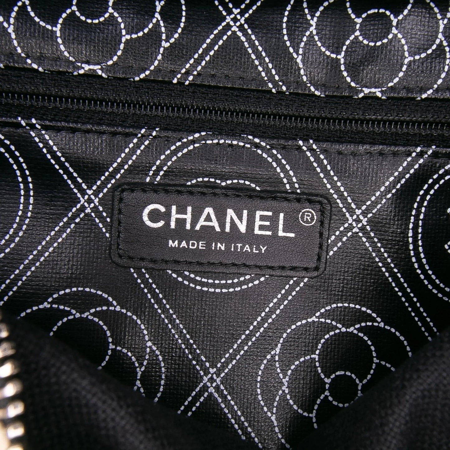 Black Chanel Coated Canvas Camellia Logo Camera Bag
