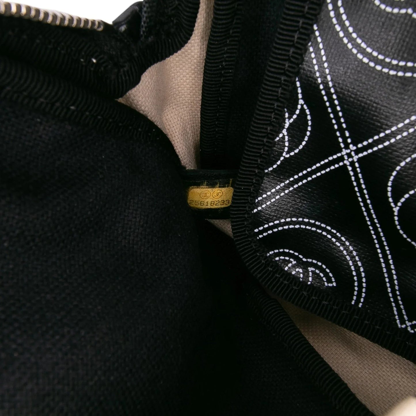 Black Chanel Coated Canvas Camellia Logo Camera Bag