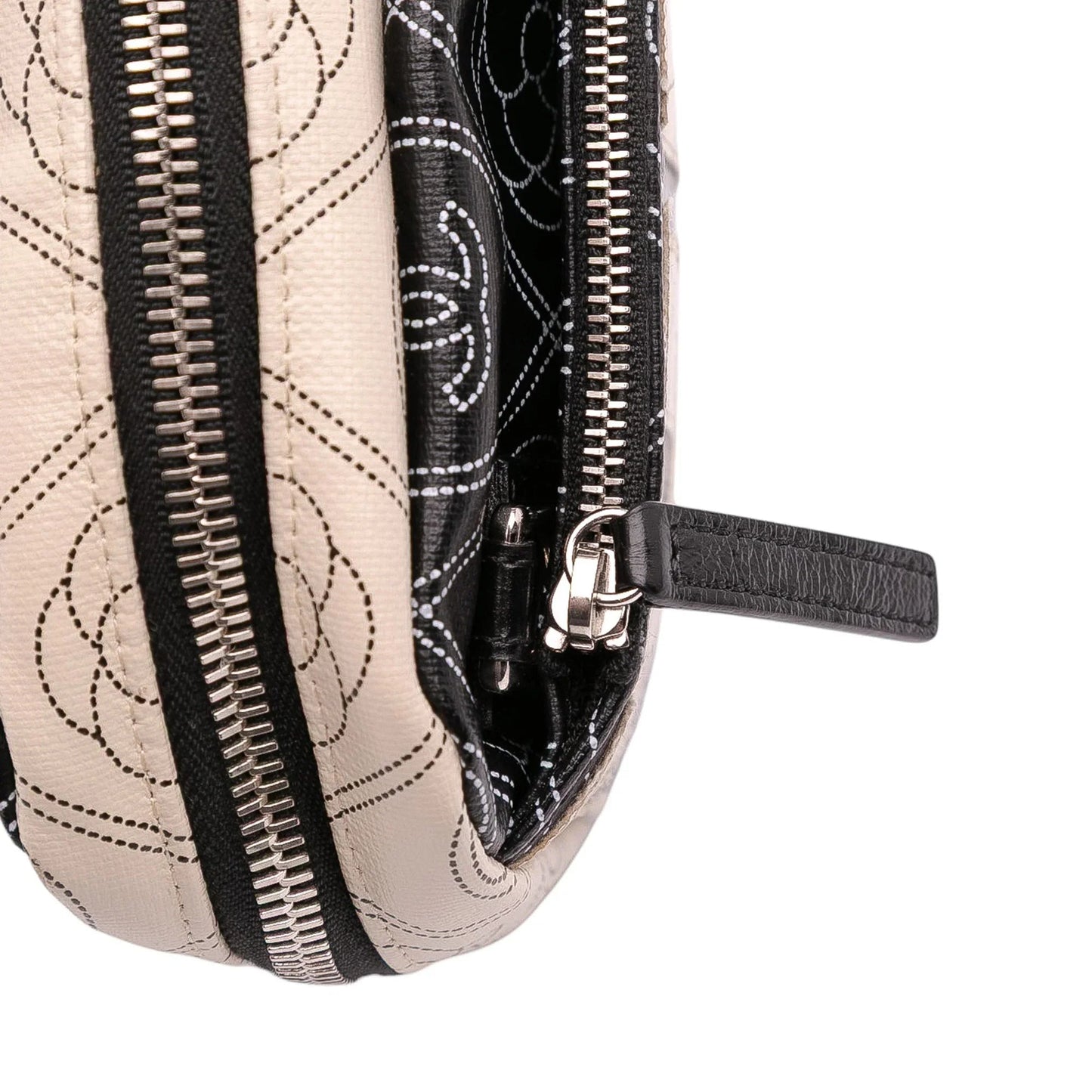 Black Chanel Coated Canvas Camellia Logo Camera Bag