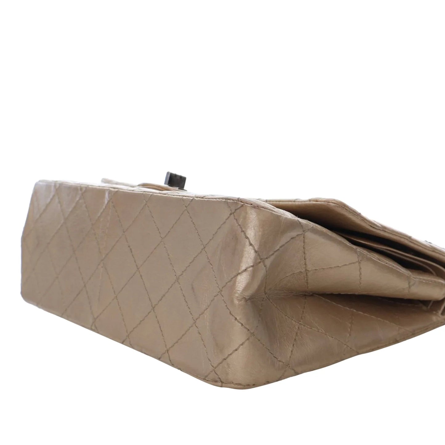 Brown Chanel Reissue 2.55 Aged Calfskin Double Flap 226 Shoulder Bag