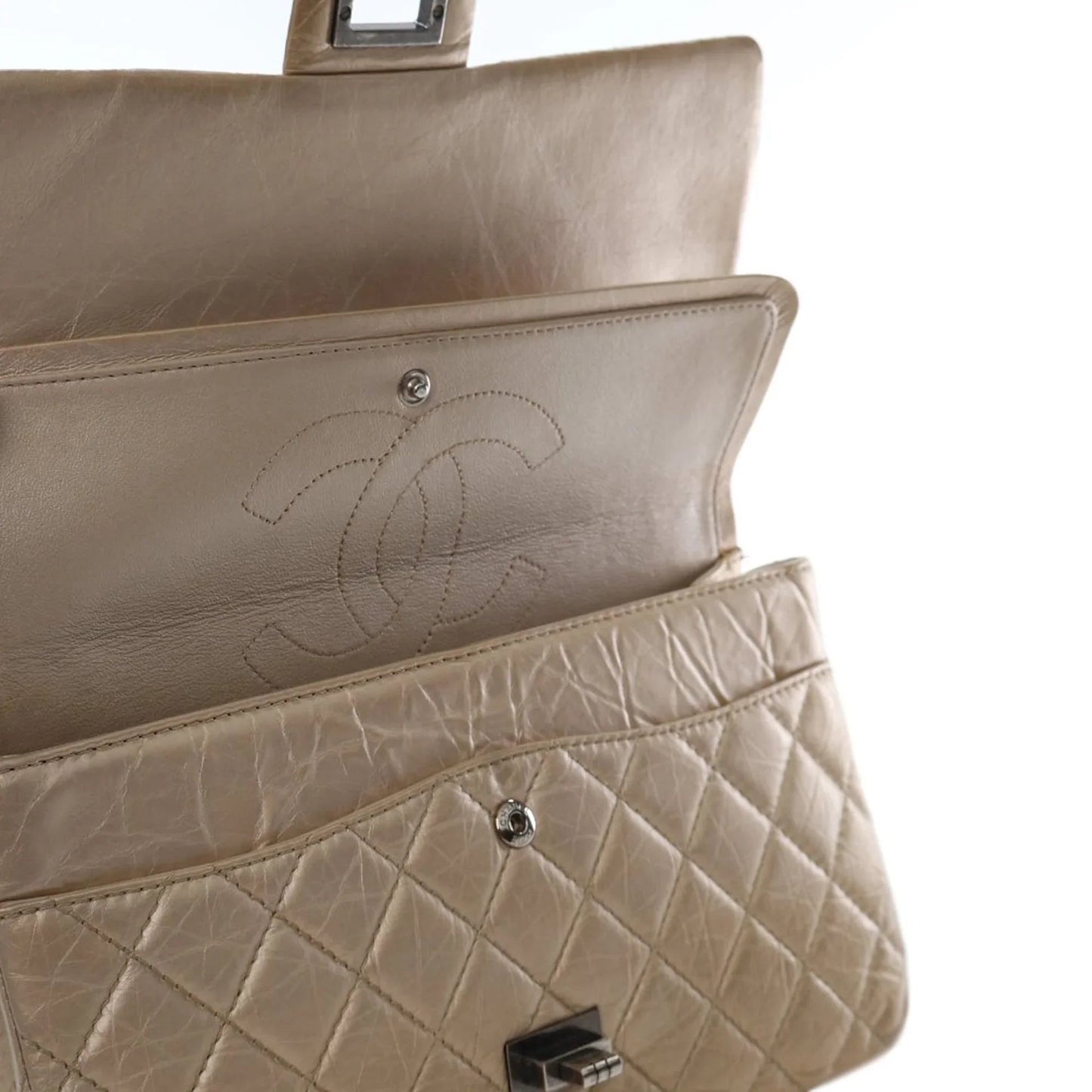 Brown Chanel Reissue 2.55 Aged Calfskin Double Flap 226 Shoulder Bag