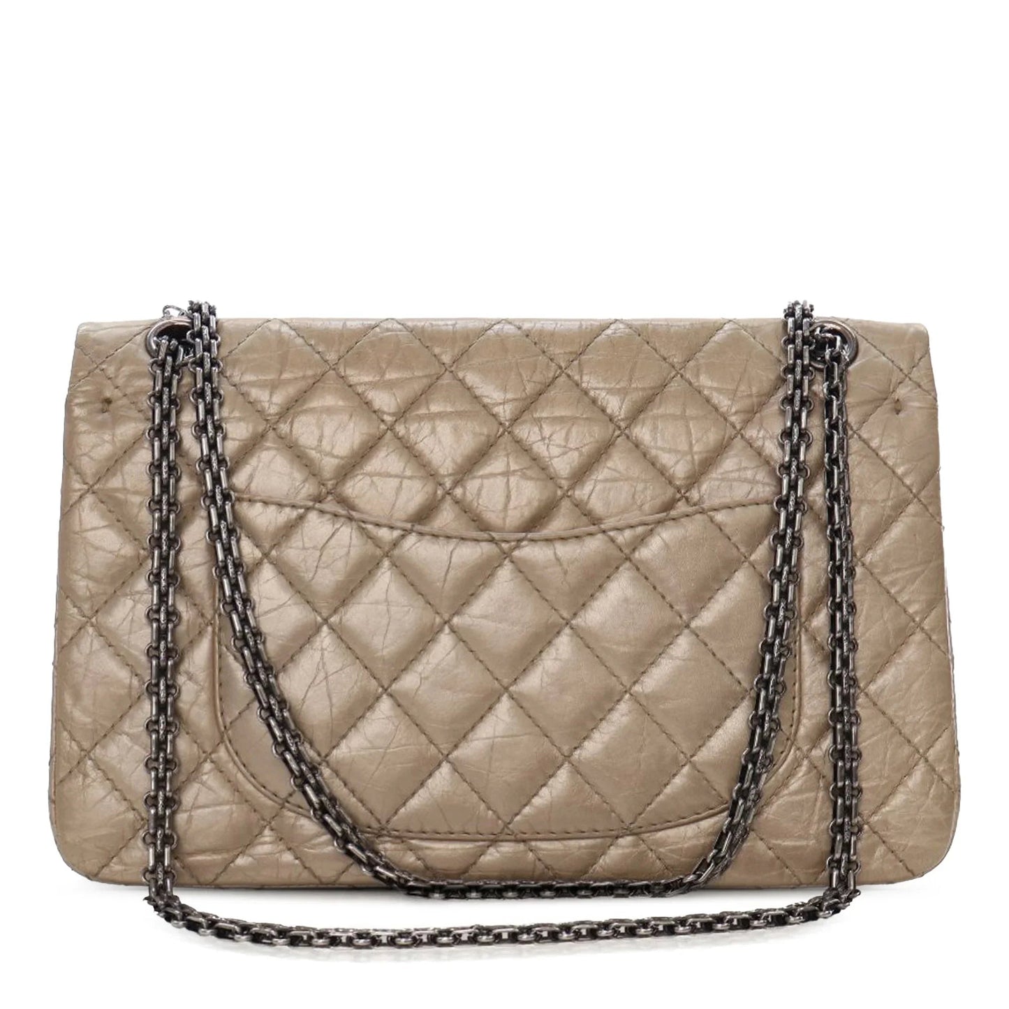 Brown Chanel Reissue 2.55 Aged Calfskin Double Flap 226 Shoulder Bag