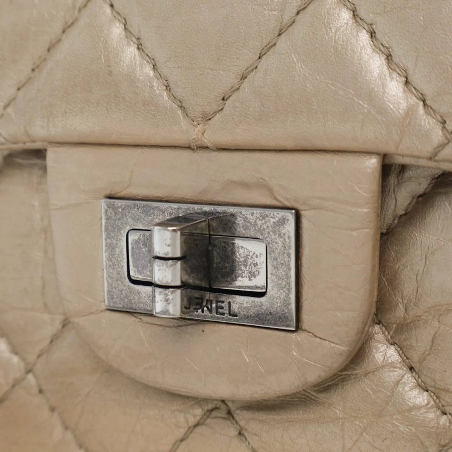 Brown Chanel Reissue 2.55 Aged Calfskin Double Flap 226 Shoulder Bag