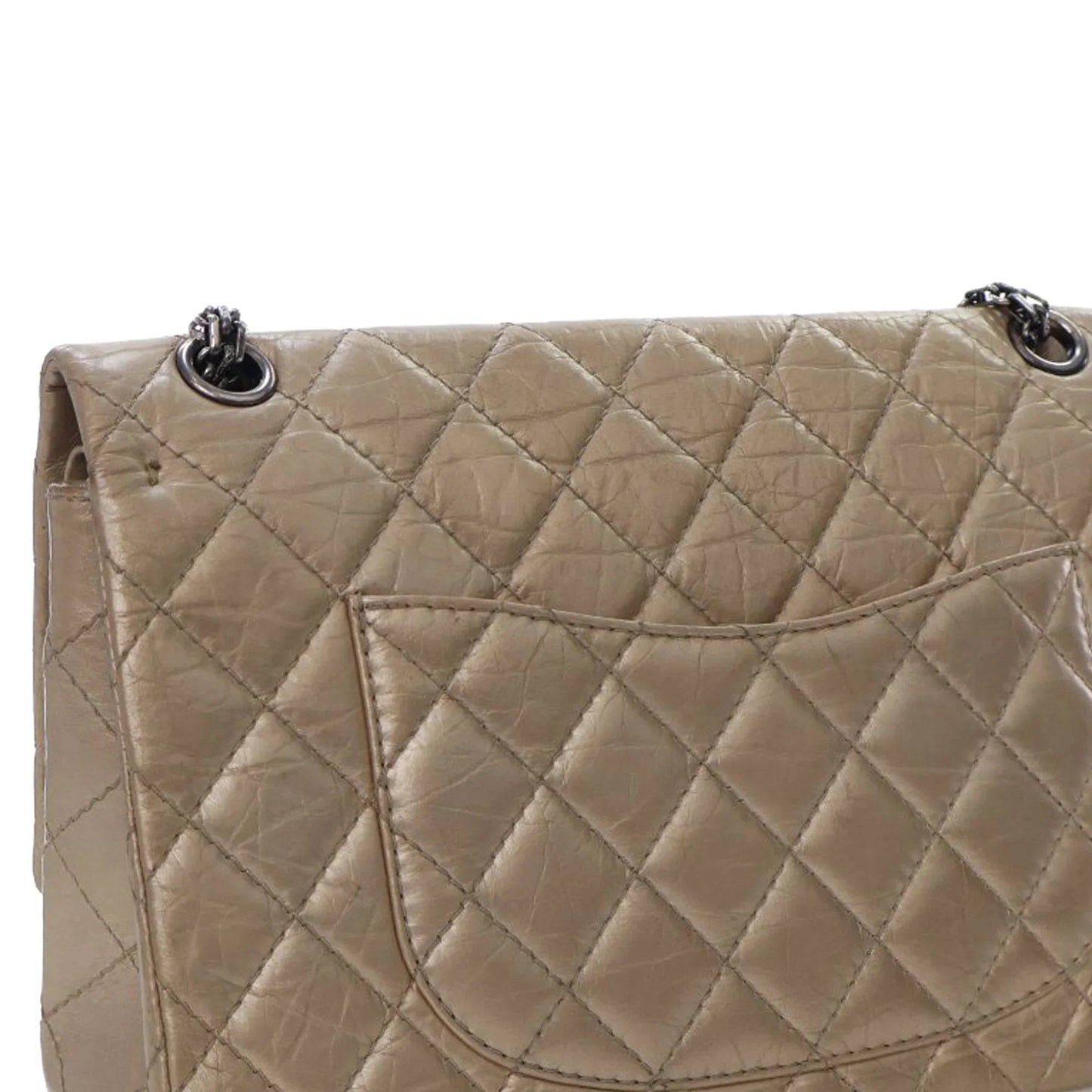 Brown Chanel Reissue 2.55 Aged Calfskin Double Flap 226 Shoulder Bag
