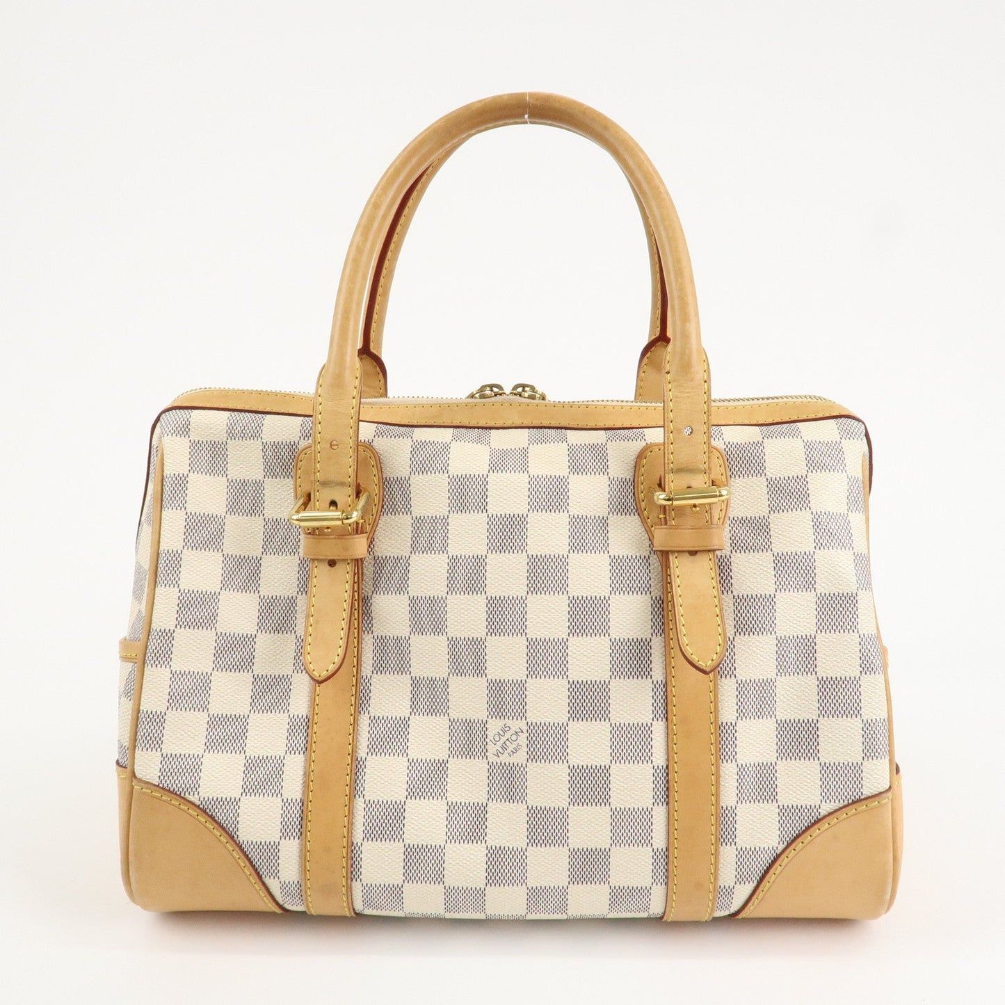 Louis Vuitton Damier Azur Leather Canvas Berkeley Hand Bag N52001  d