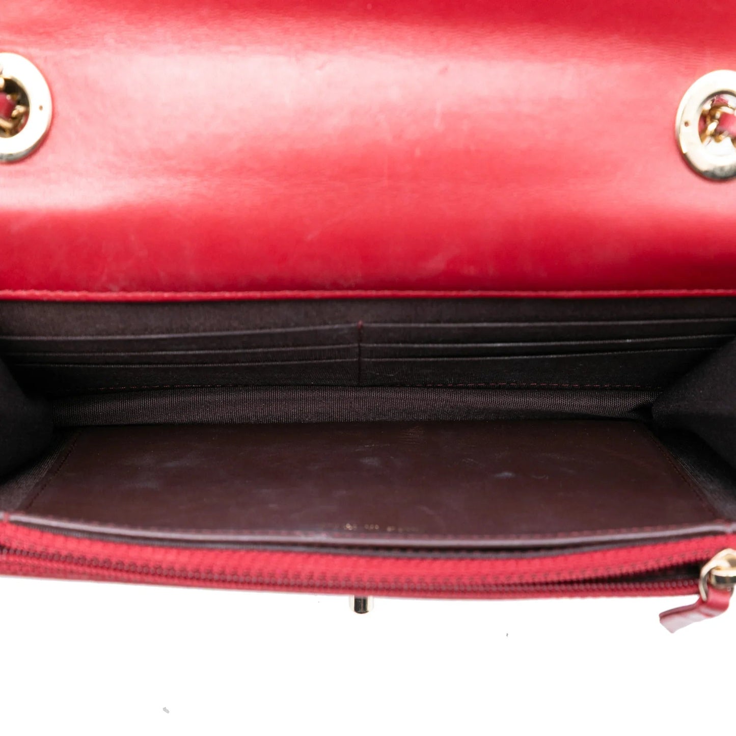 Red Chanel Lambskin Trendy CC Wallet On Chain Crossbody Bag