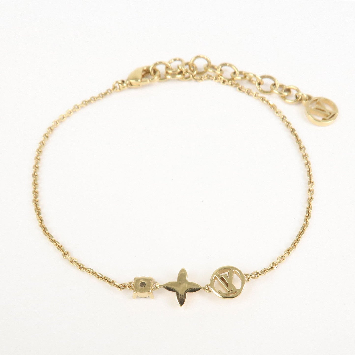 Louis Vuitton Petit Louis Metal Strass Bracelet Gold M00374