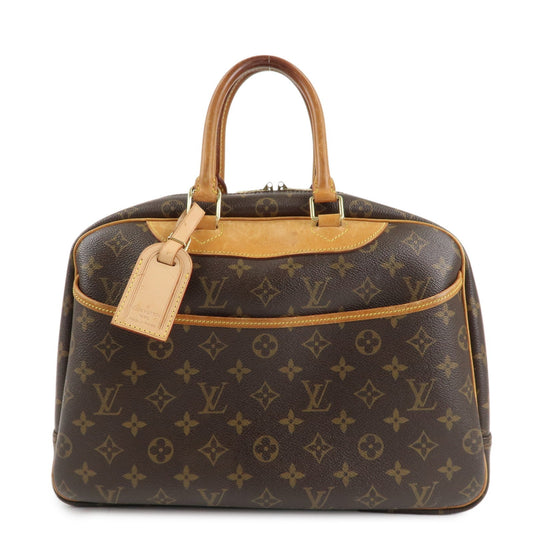 Louis Vuitton Leather Canvas Monogram Deauville Hand Bag M47270  d