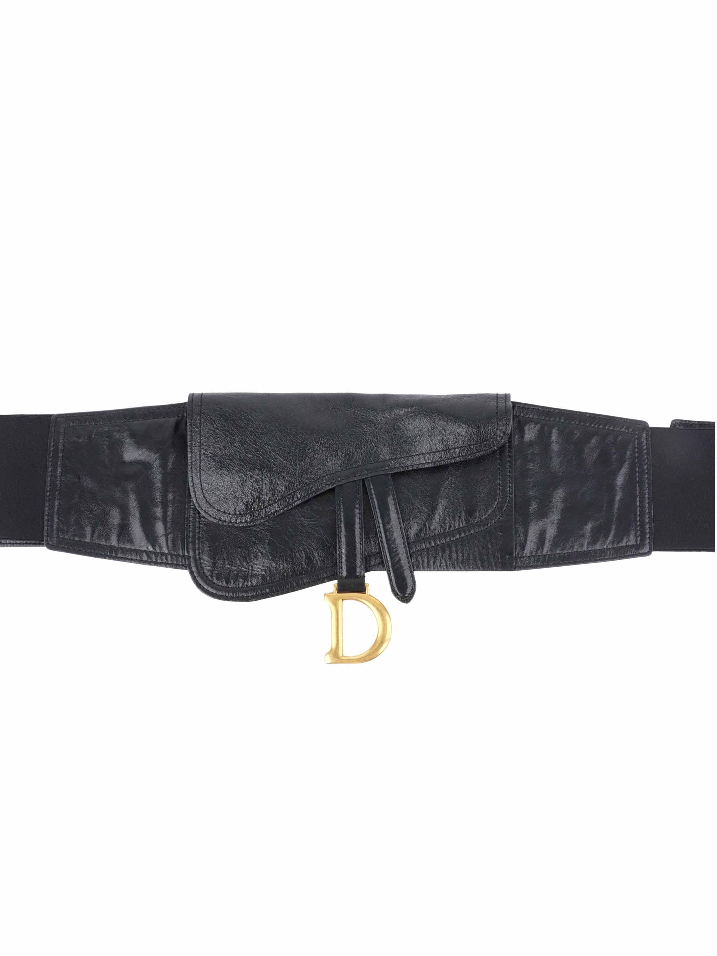 Dior Black Saddle Belt.