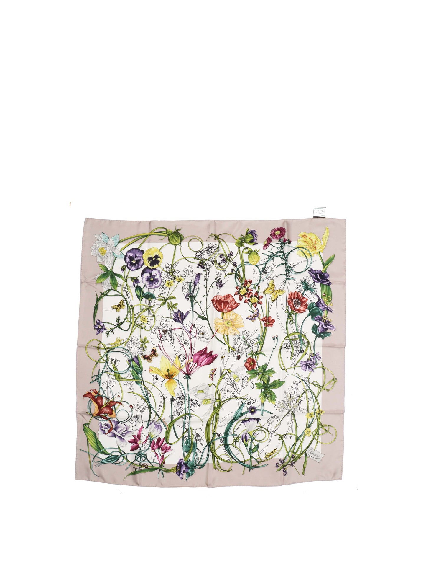 Gucci Multicolour Floral Silk Scarf.