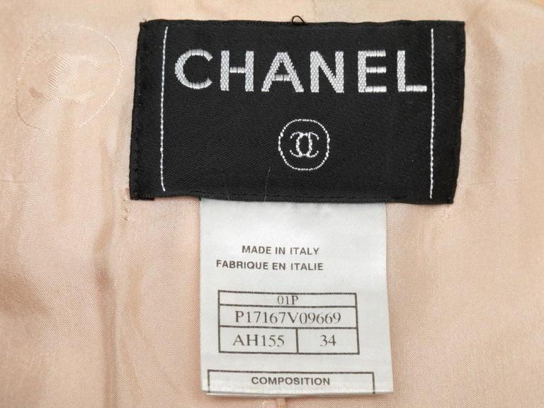 Beige Chanel Spring/Summer 2001 Linen Blazer Size FR 34