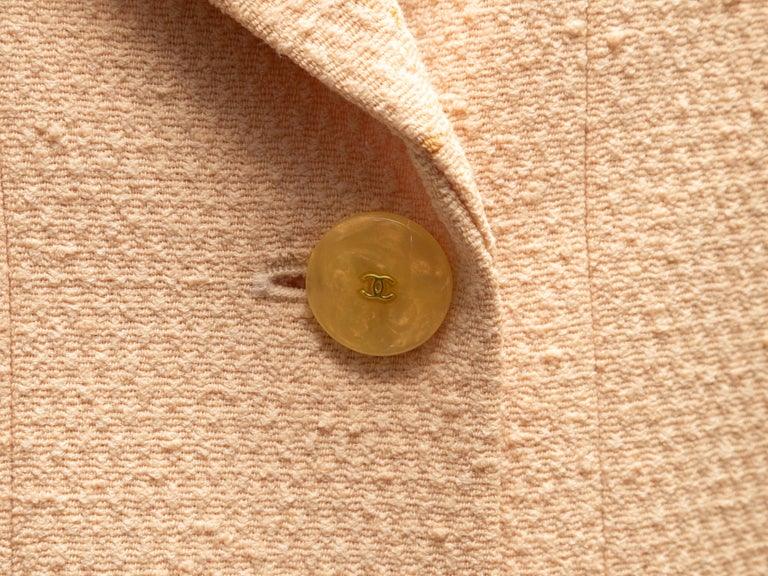 Beige Chanel Spring/Summer 2001 Linen Blazer Size FR 34