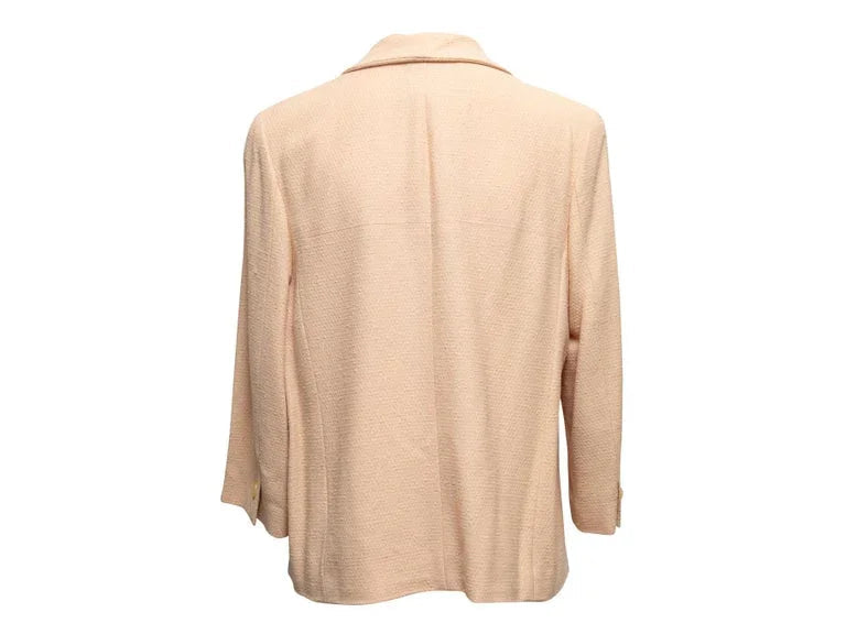Beige Chanel Spring/Summer 2001 Linen Blazer Size FR 34