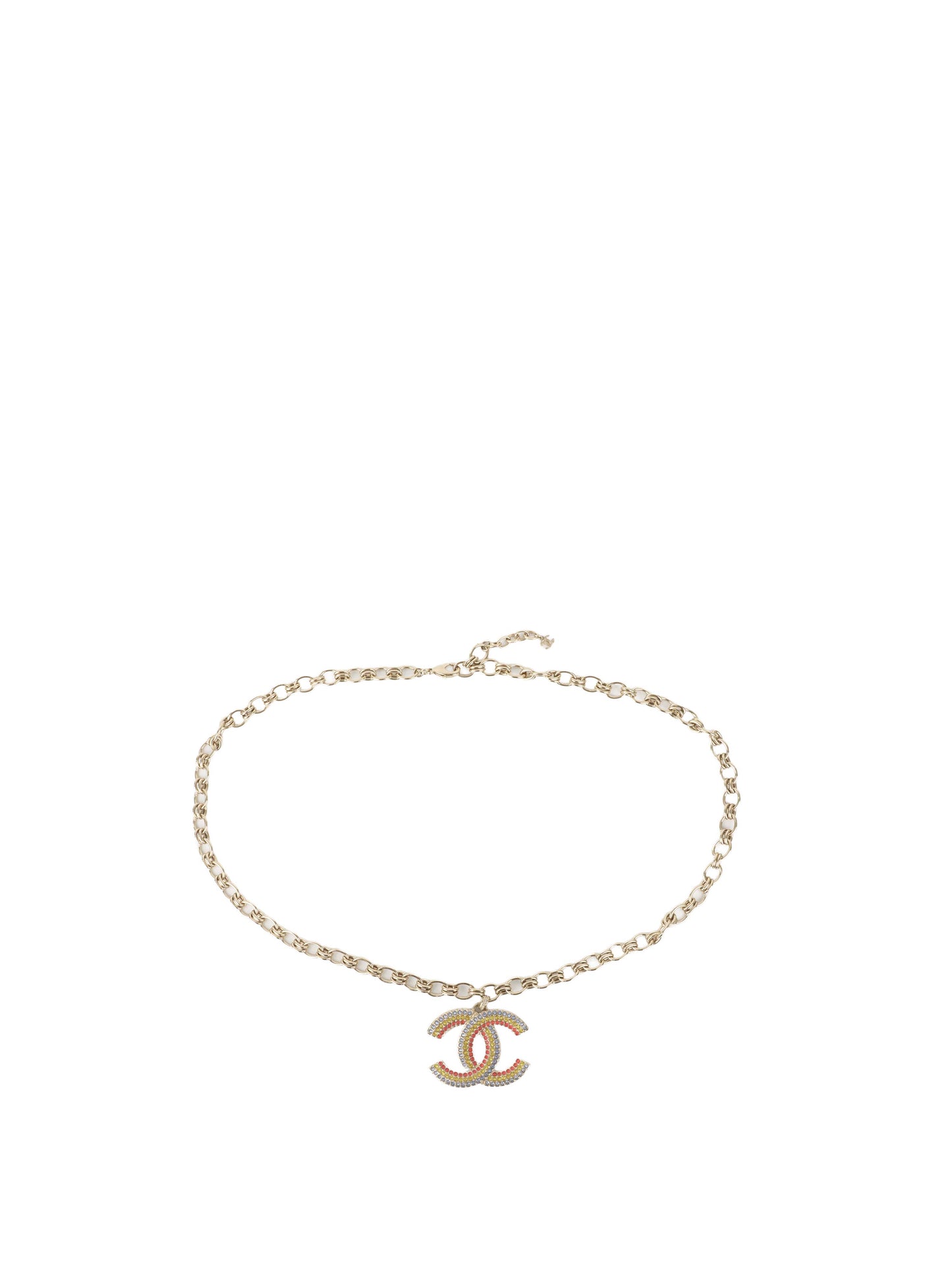 Chanel Tri-colour Crystal Necklace.