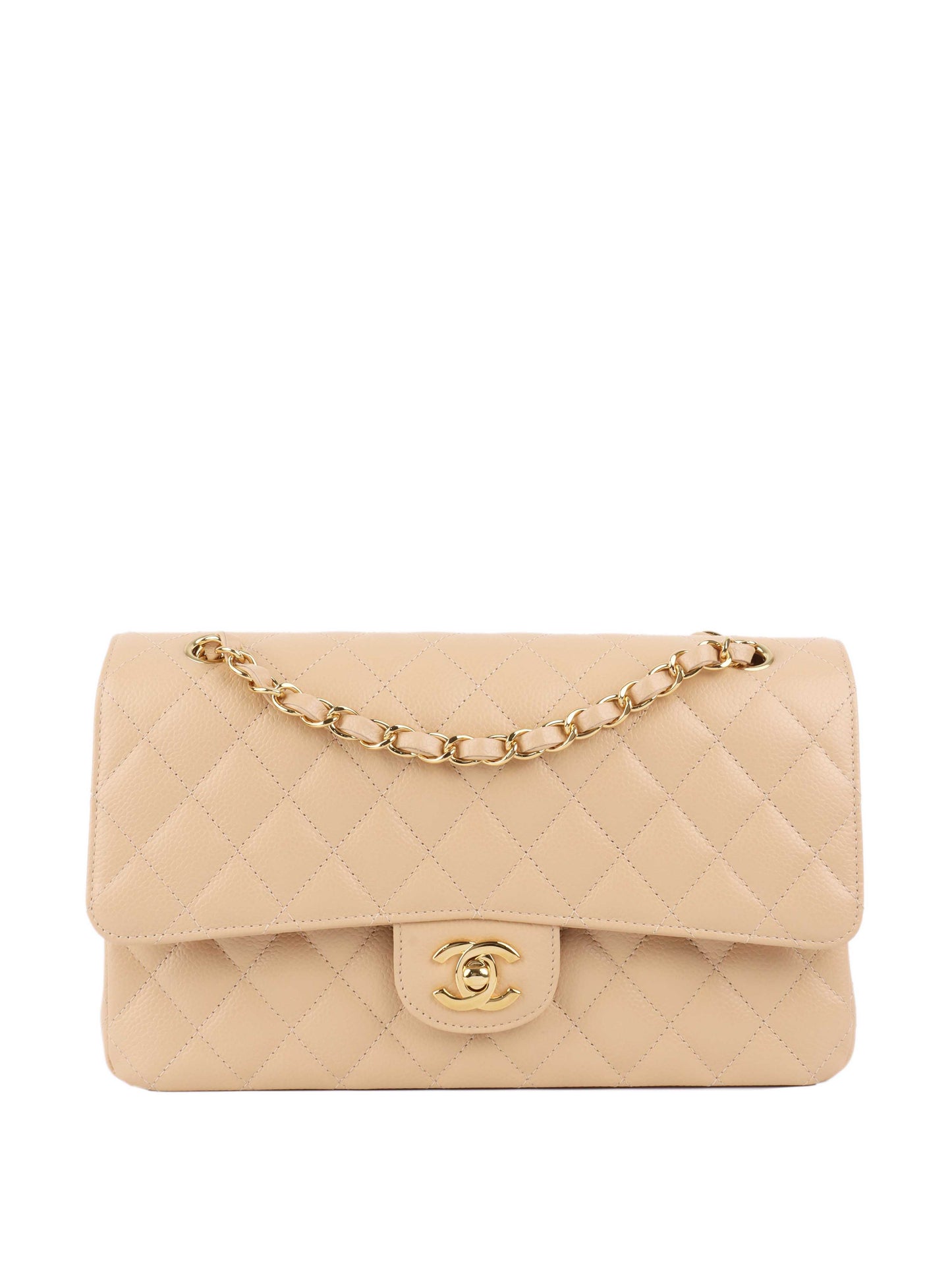 Chanel Beige Medium Classic Flap.