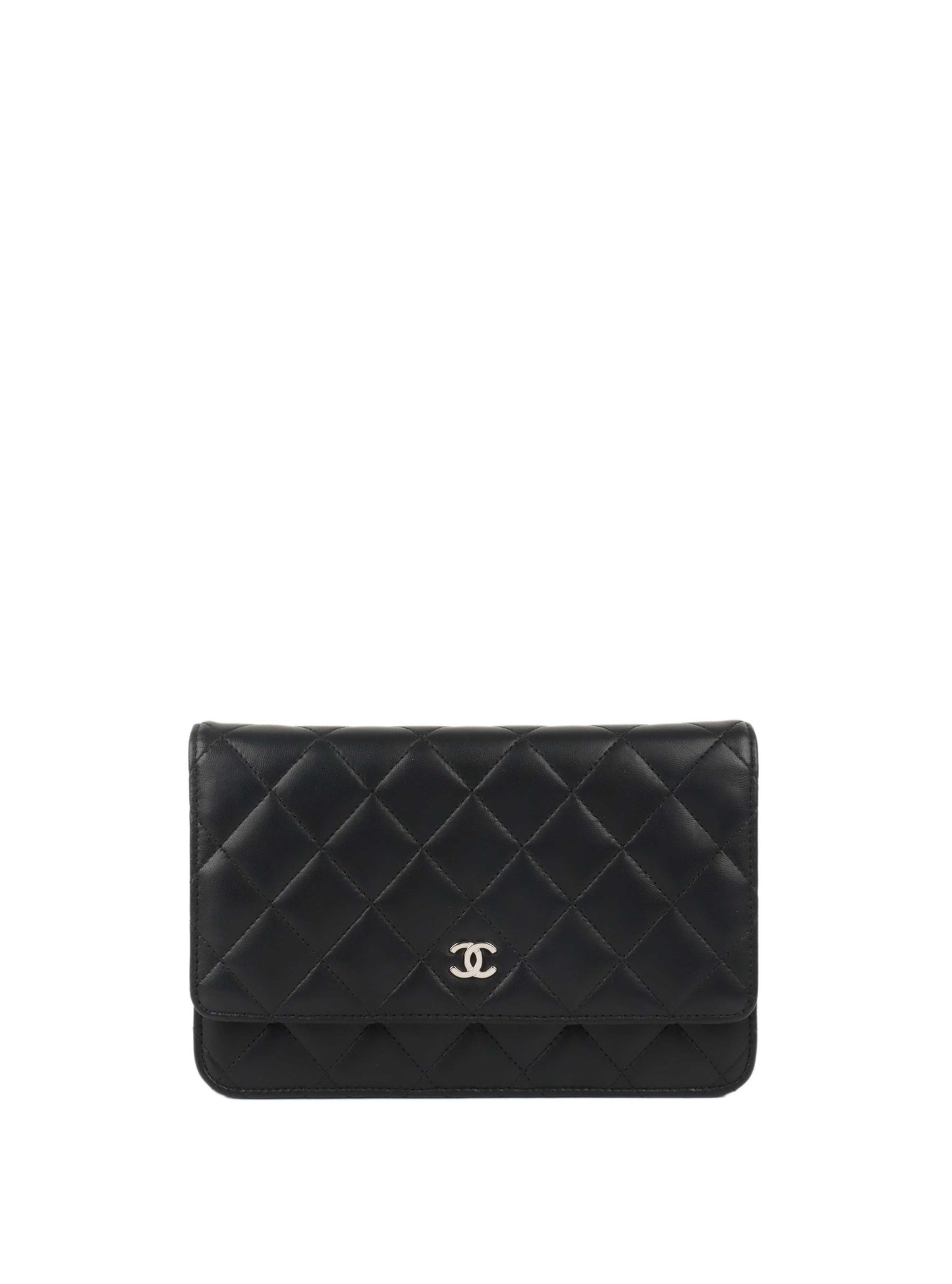 Chanel Black Lambskin Wallet on Chain SHW.