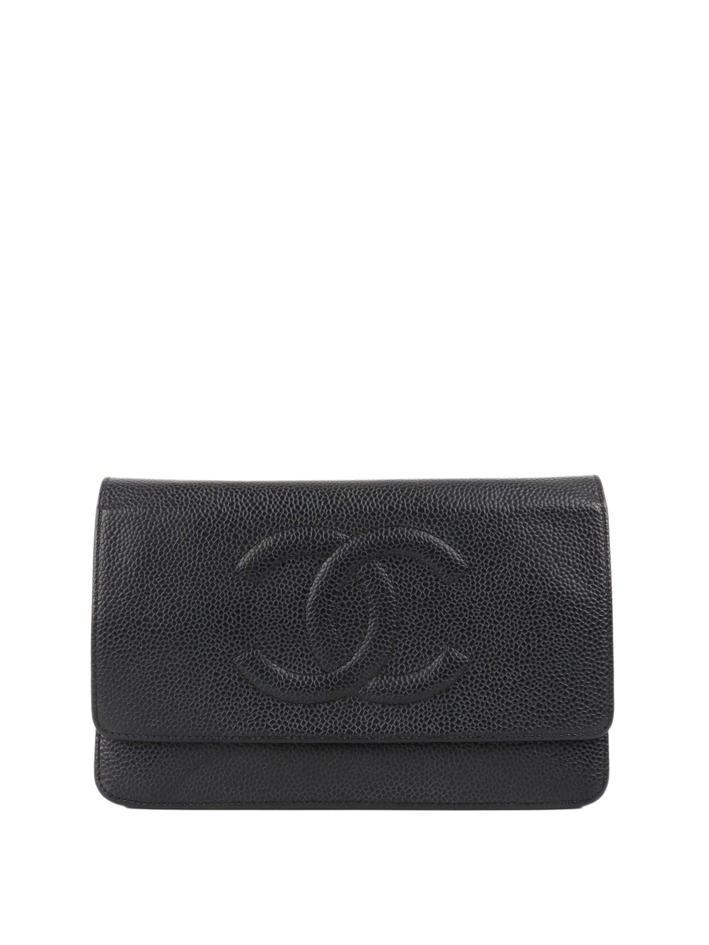 Chanel Black Caviar Wallet on Chain.