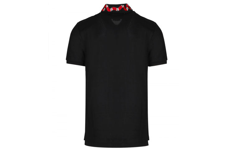 GUCCI Men's Coral Snake Embroidered Polo Shirt Black 408323-X7332-1410