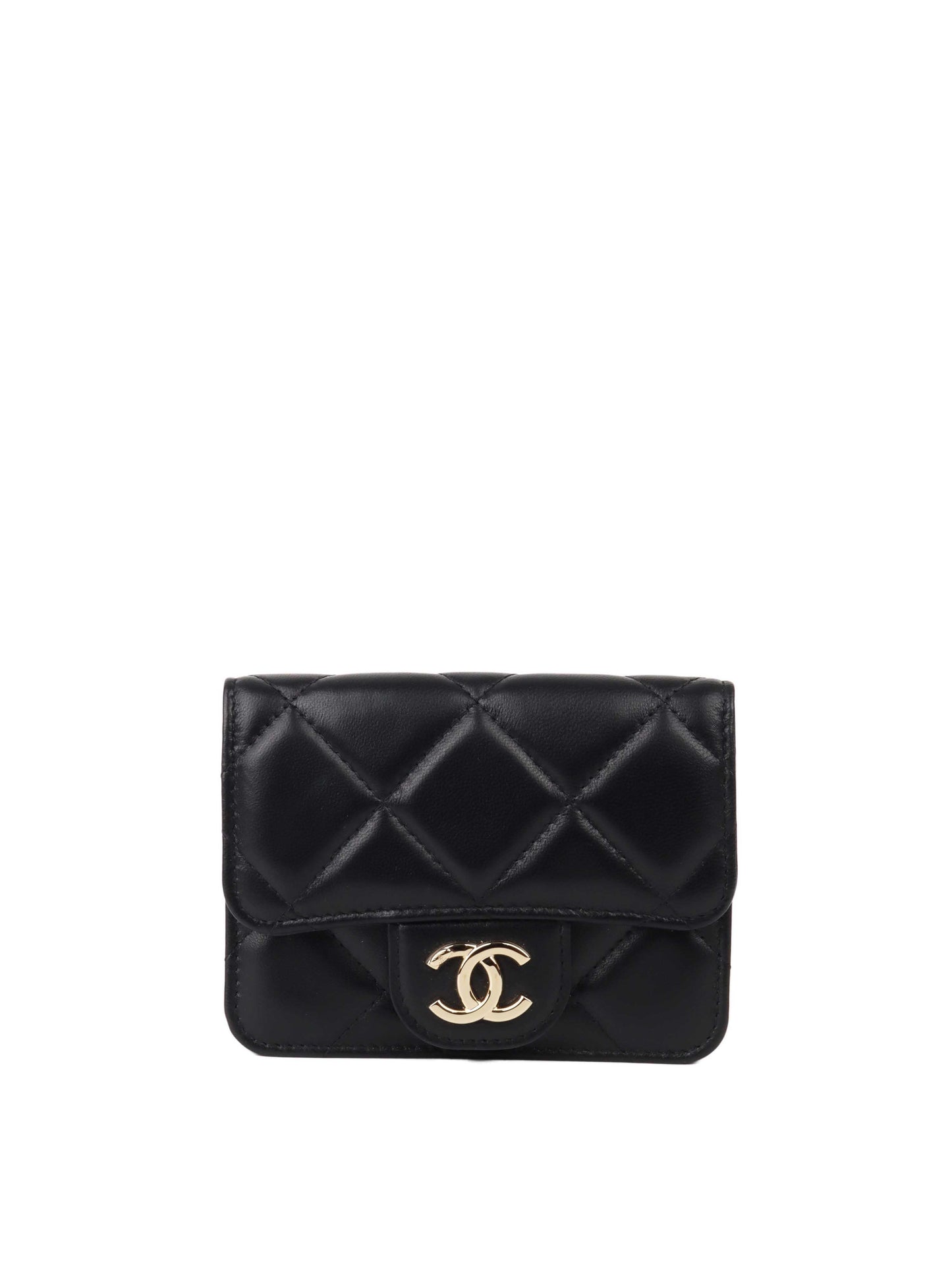 Chanel Black Lambskin Chain Belt Bag LGHW.