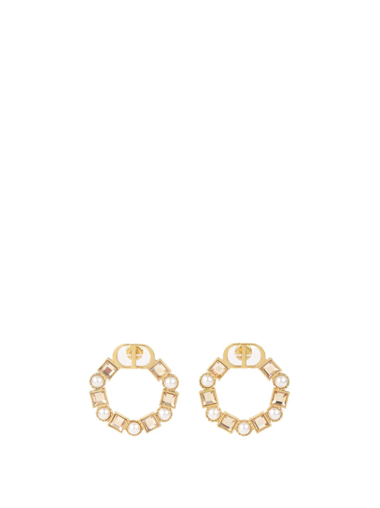 Dior CD Crystal Hoop Earring.