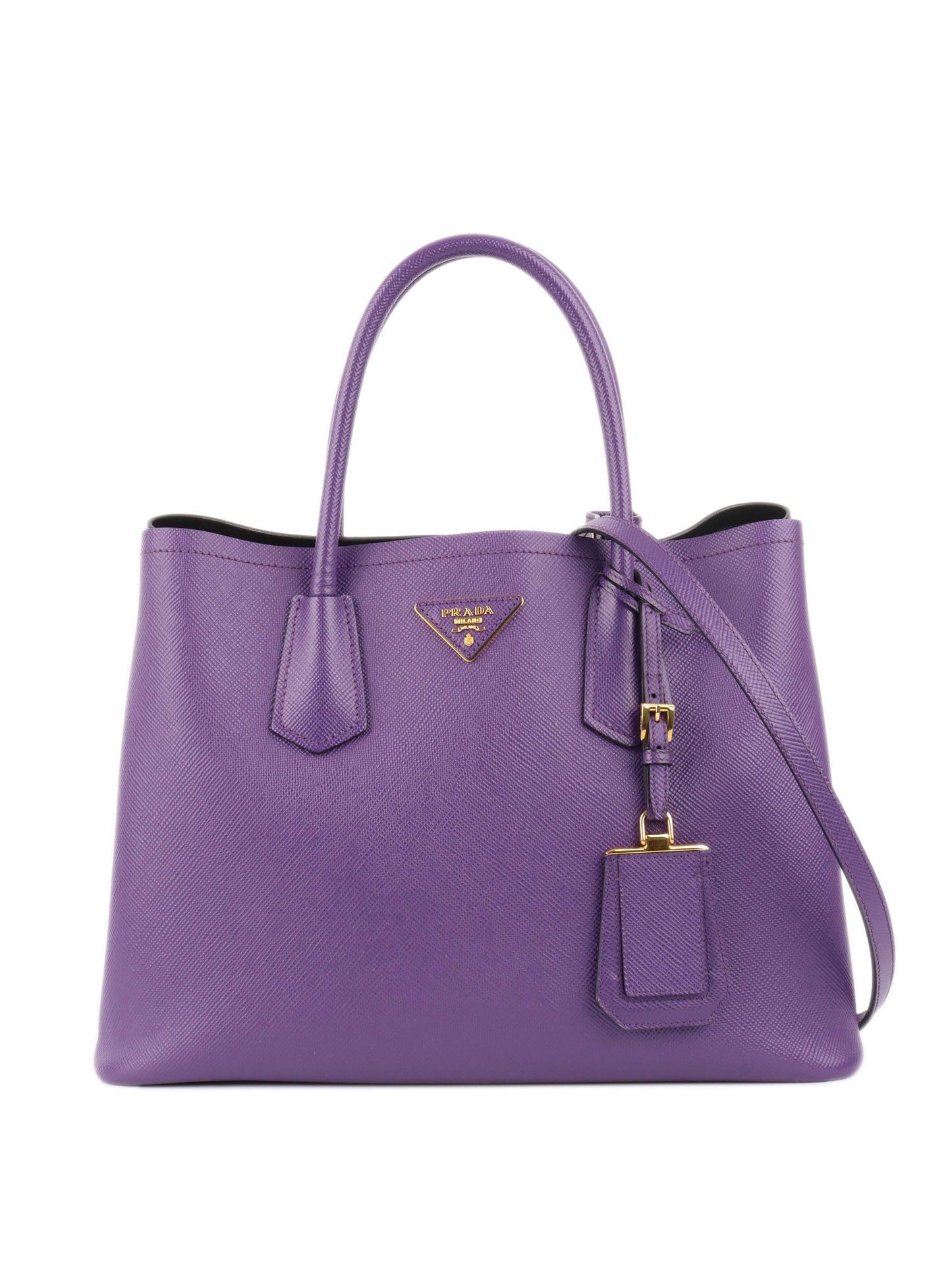 Prada Limited Edition Purple Saffiano Tote.