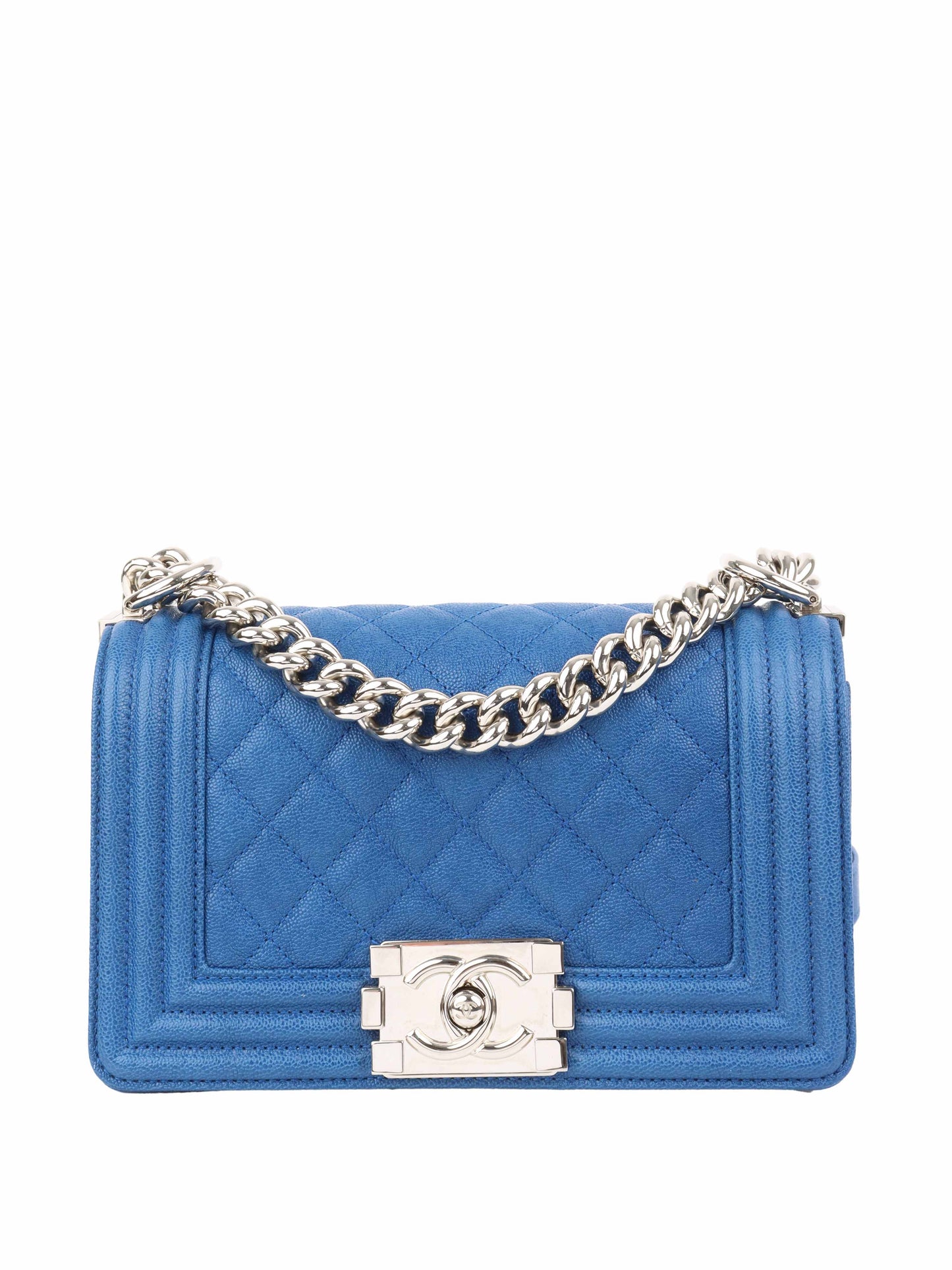 Chanel Blue Small Boy Bag.