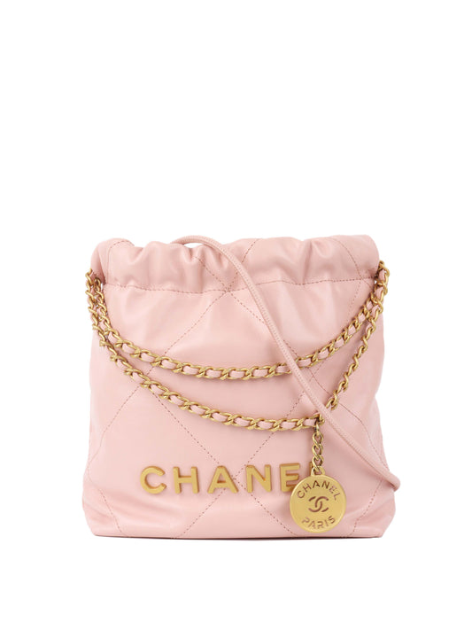 CHANEL 22 Mini Light Pink Handbag.