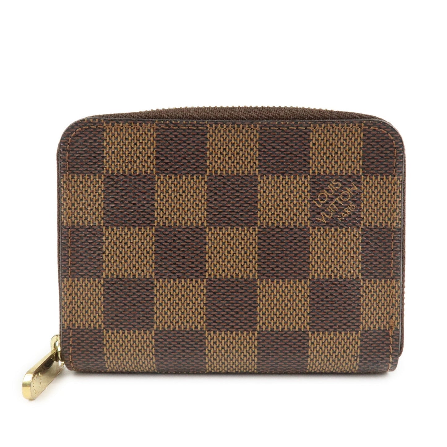 Louis Vuitton Damier Zippy Coin Case Wallet Brown N63070