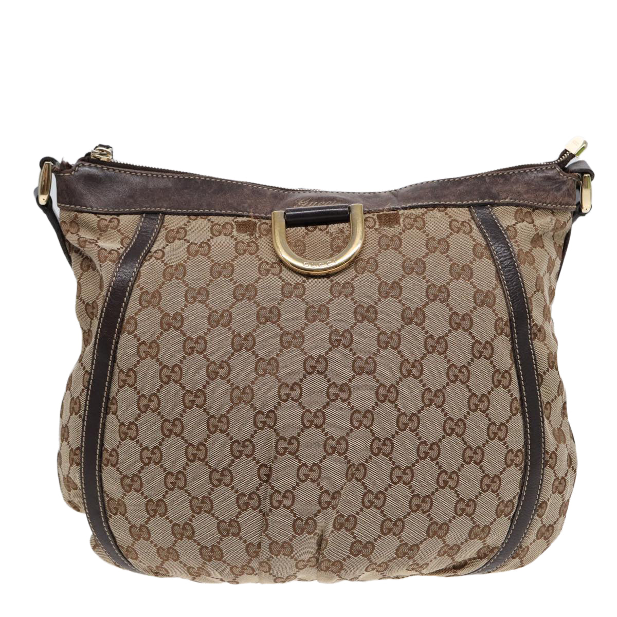 Gucci Abbey Brown Canvas Shoulder Bag