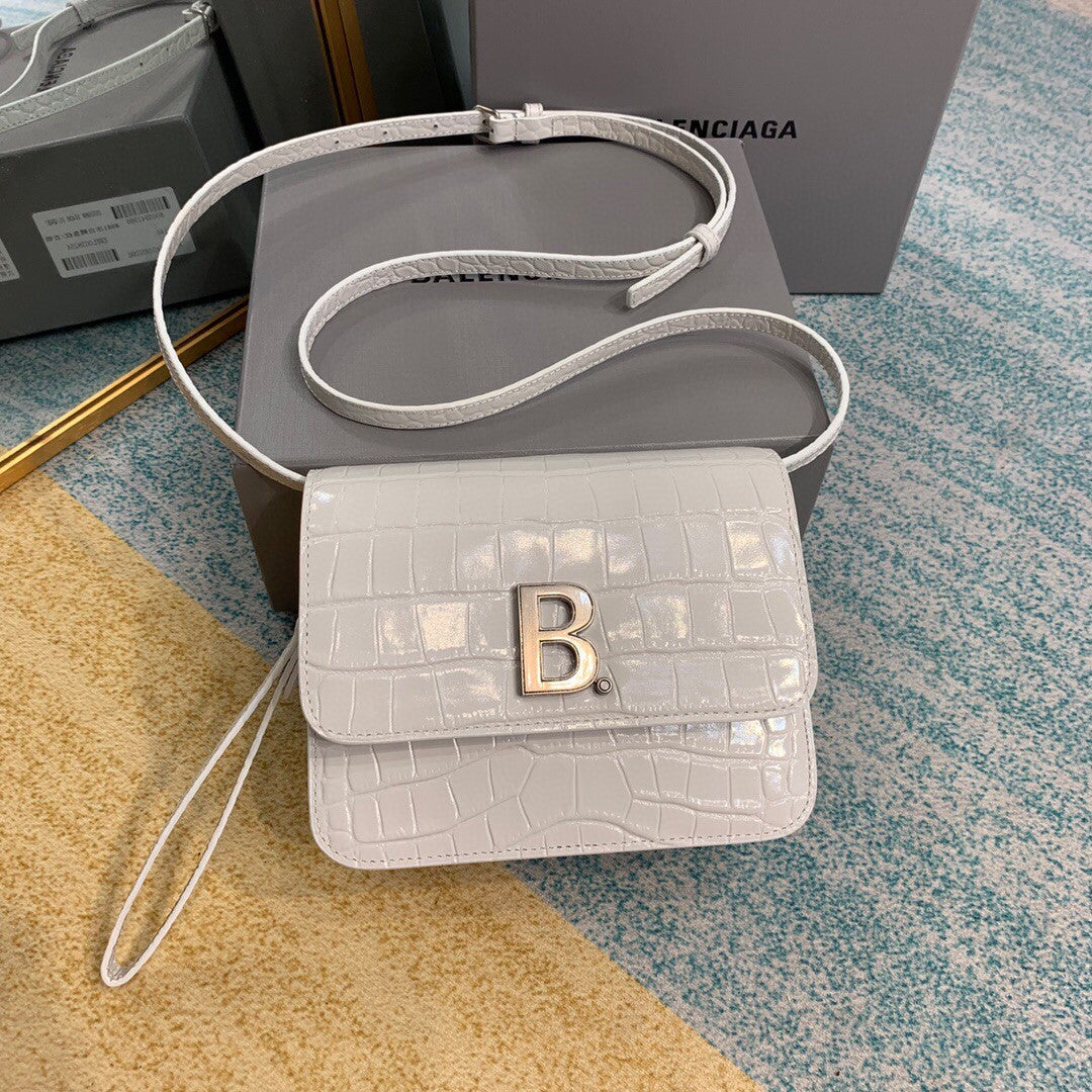 Top Quality Bolso Bandolera B In White, For Women,  Bags 7in/18cm