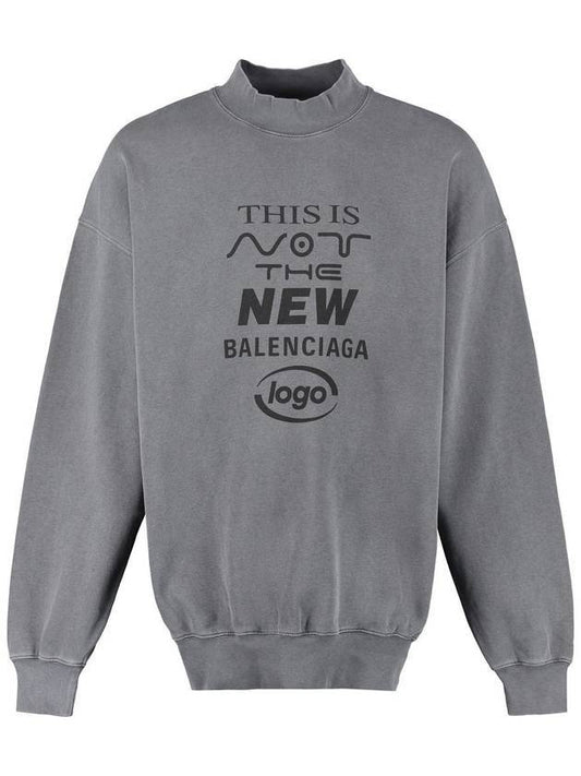 Luxury Balenciaga Trending 2025 This Not Logo Cotton Sweatshirt Black