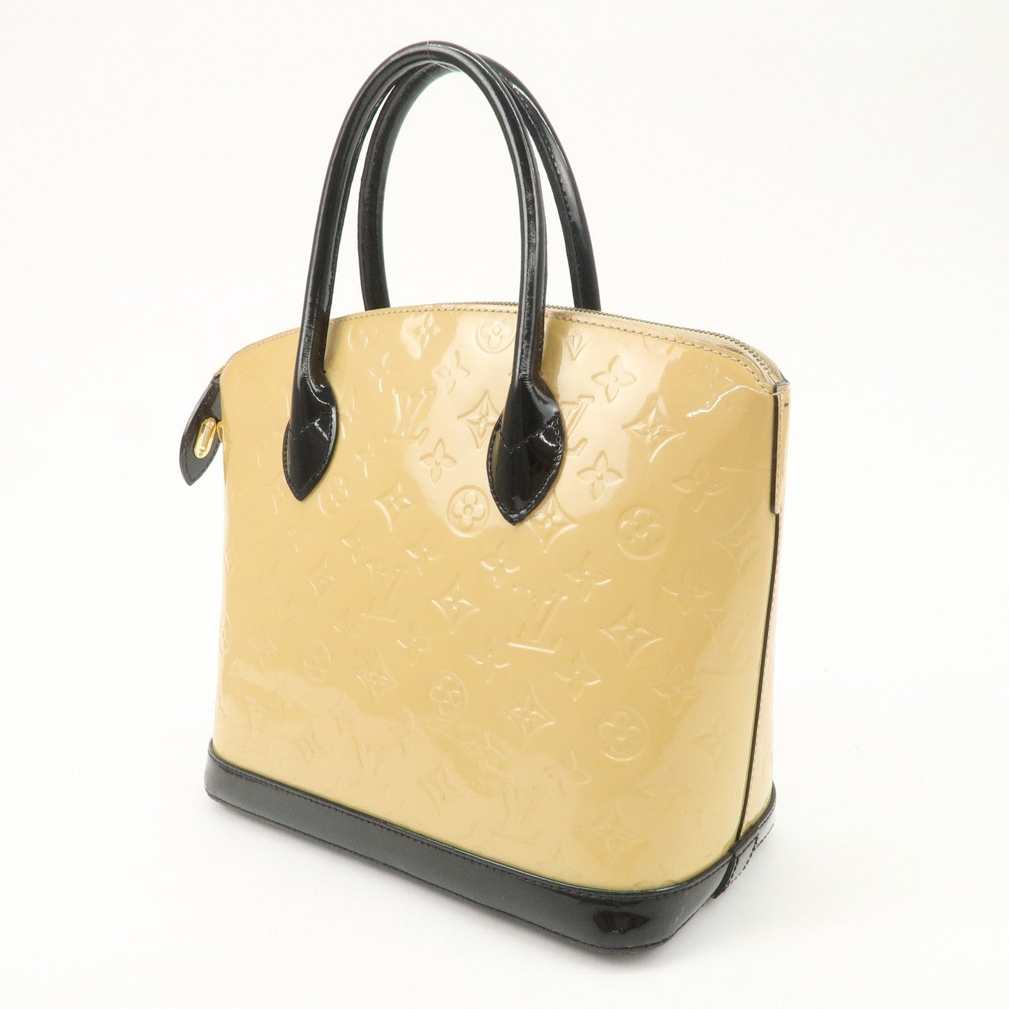 Louis Vuitton Monogram Verni Lockit PM Hand Bag Dune M90251  d