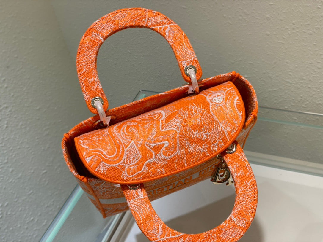 Top Quality MeTop Qualityum Lady D-Lite Bag Orange, For Women, Womens Handbags 24cm/9.5in CD M0565OROC_M057