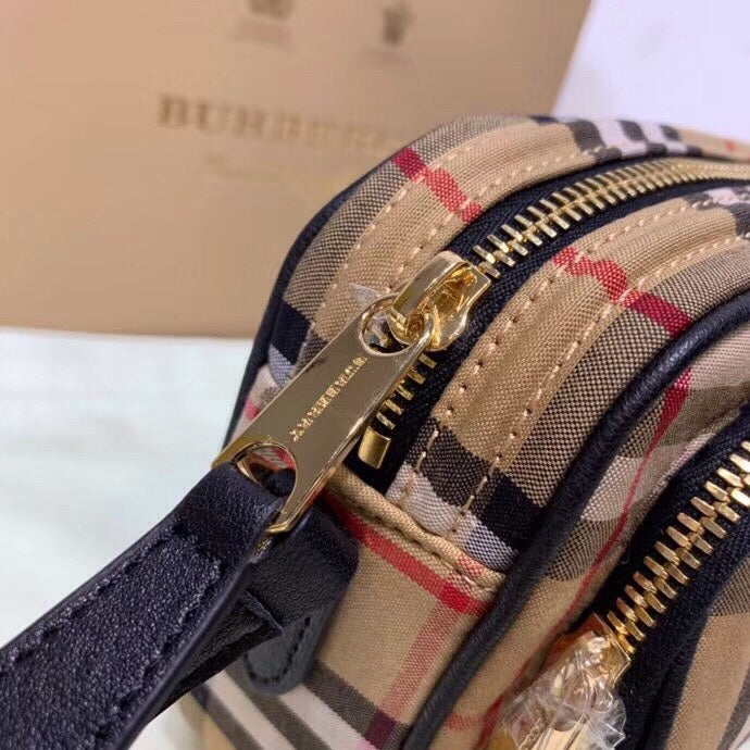 Top Quality  Check Cotton Camera Bag Neutral For Women, Womenâs Bags 7.7in/19.5cm