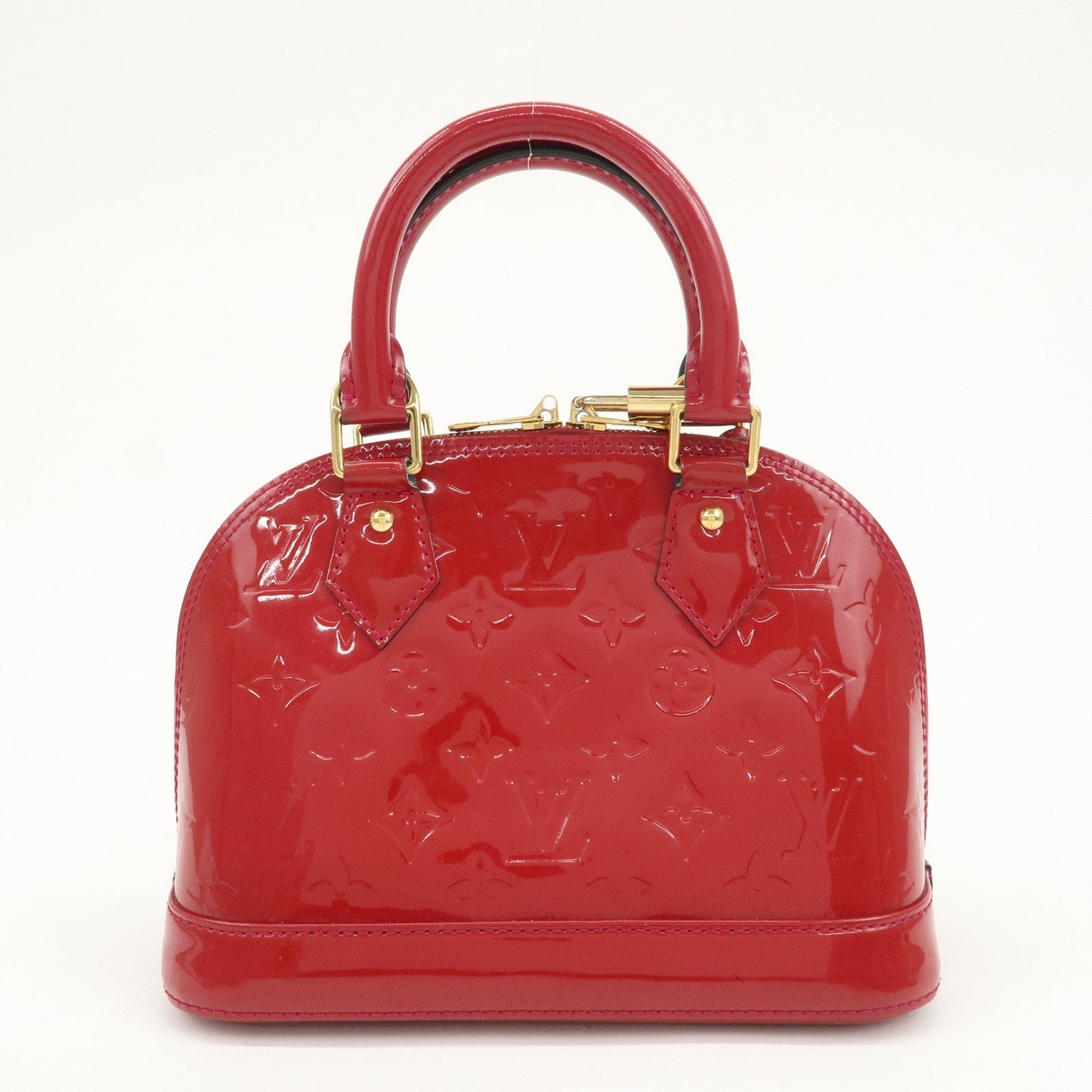 Louis Vuitton Monogram Vernis Alma BB 2Way Bag Rouge Grenade M91698