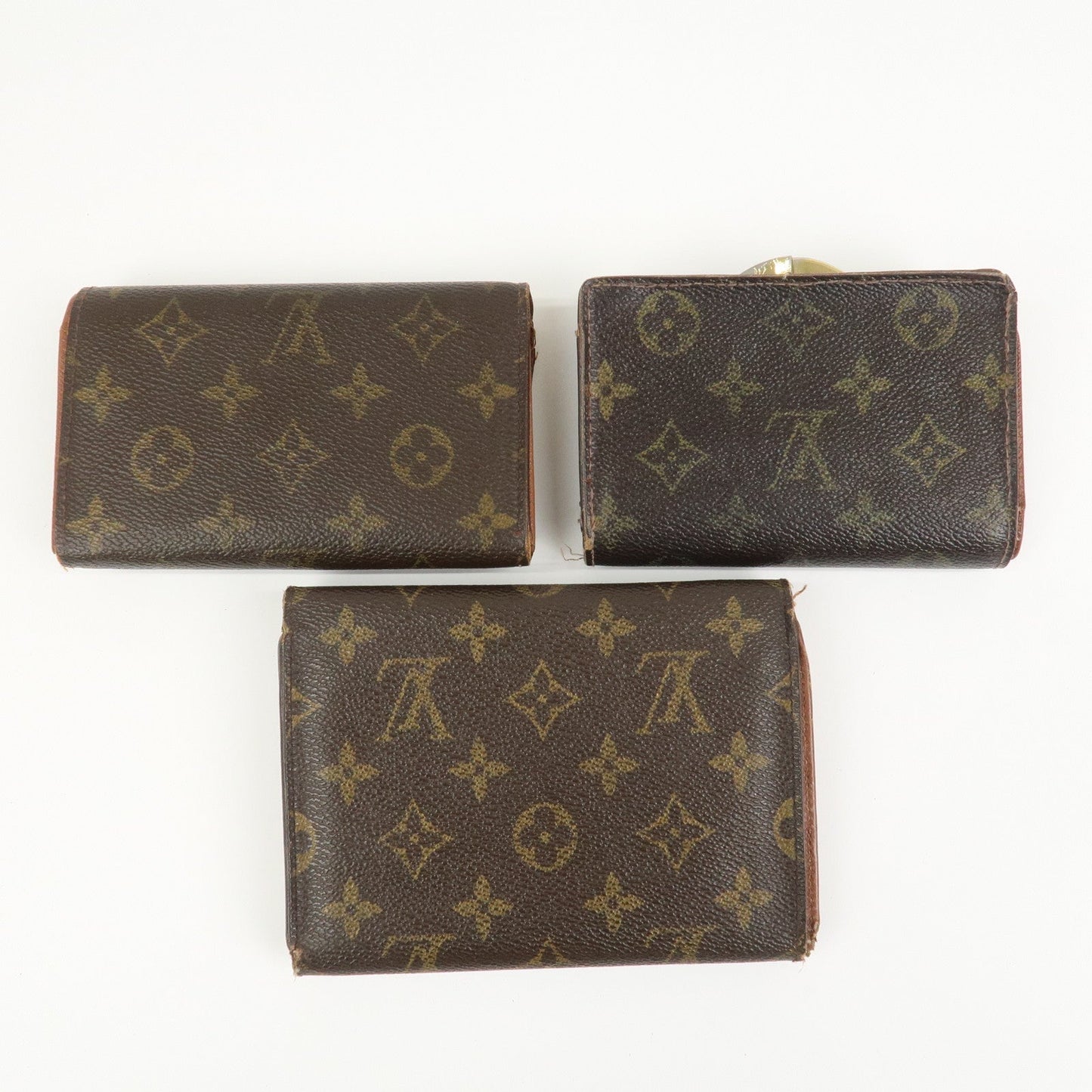 Louis Vuitton Monogram Set of 3 Wallets Brown M61663/M61736/M61202