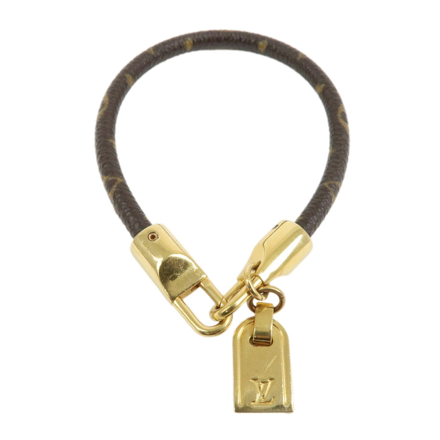 Louis Vuitton Monogram Bracelet Lock It Brown M6605