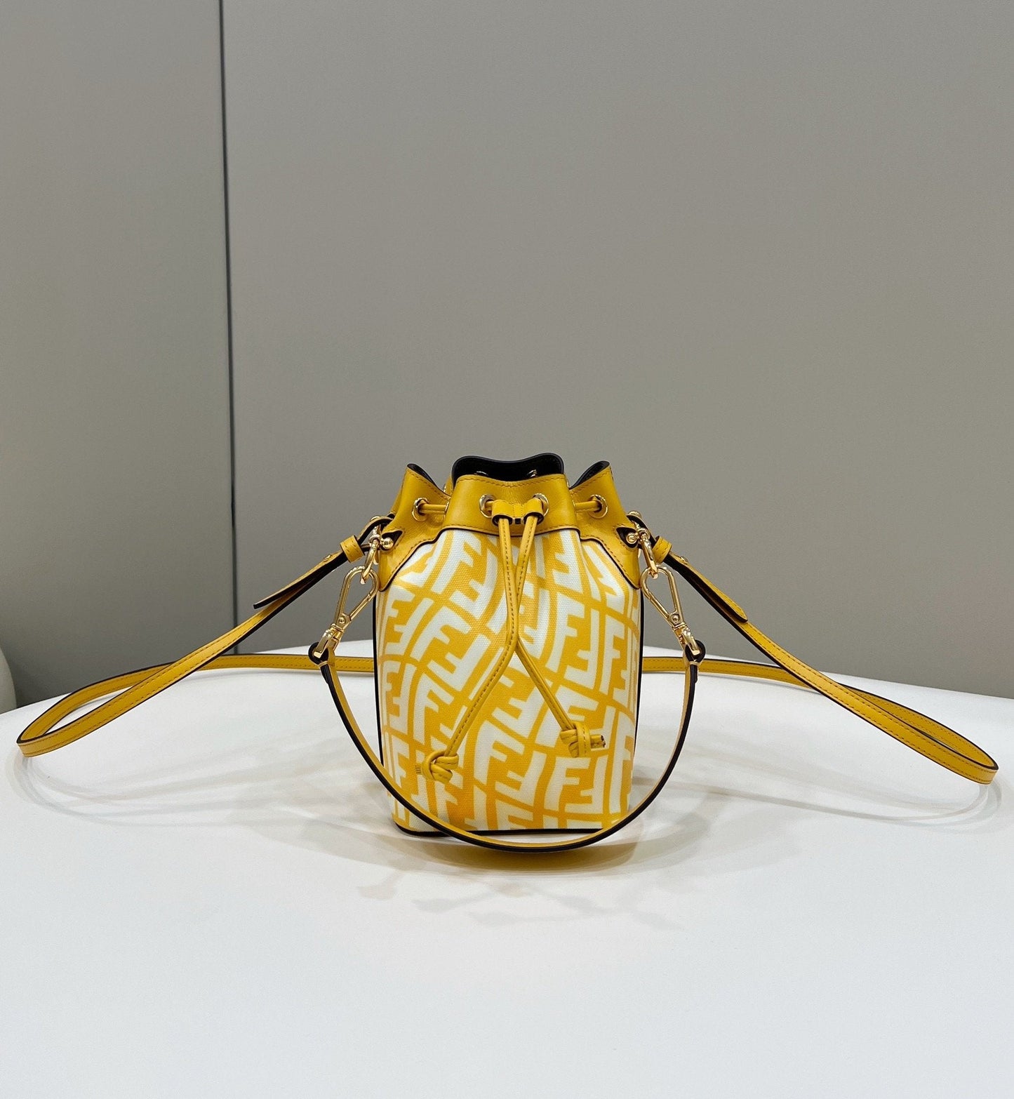 Top QualityTop Quality Mon Tresor Bag Yellow For Women, Women’s Handbags, Shoulder And Crossbody Bags 7.1in/18cm FF 8BS010
