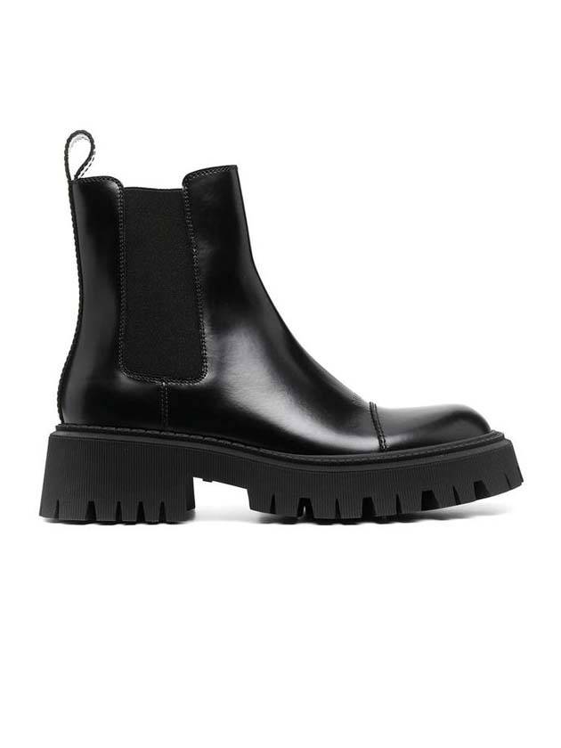 Luxury Balenciaga Trending 2025 Tractor Leather Chelsea Boots Black