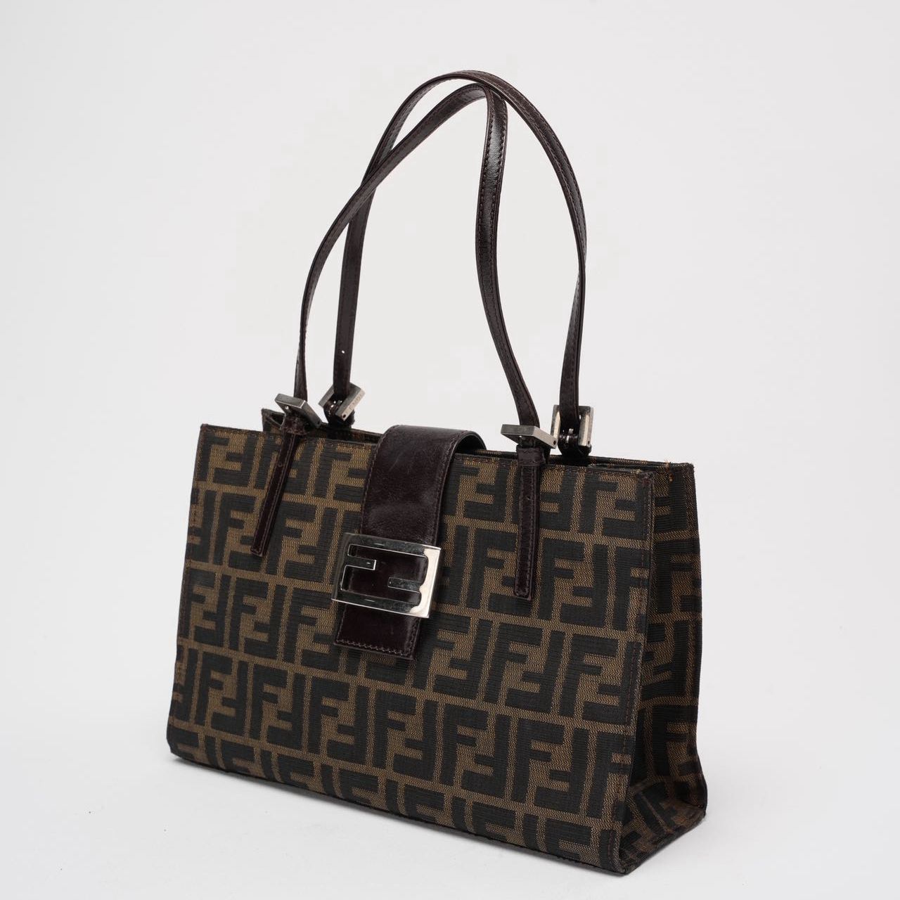 Fendi   Zucca Double Top Handle Bag