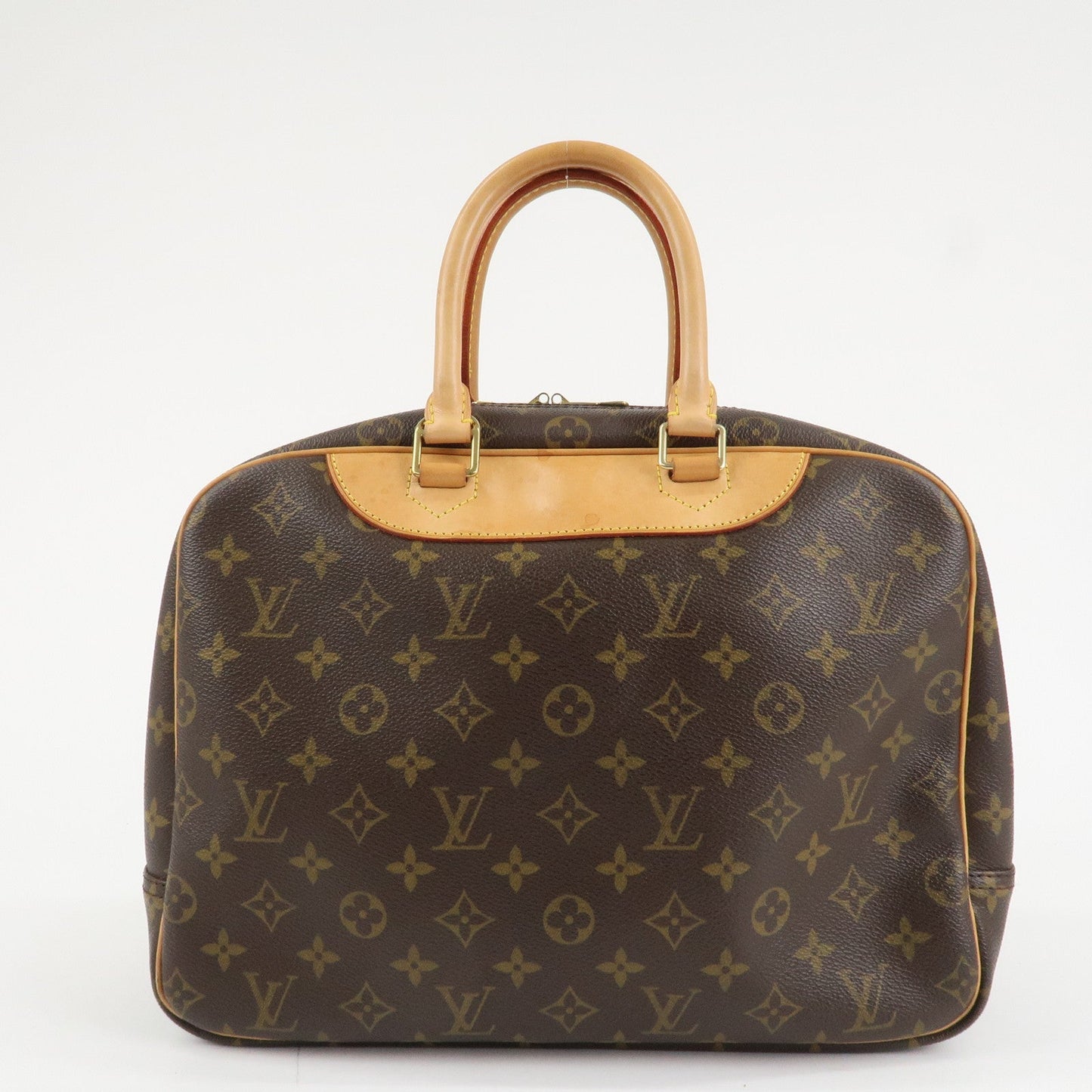 Louis Vuitton Leather Canvas Monogram Deauville Hand Bag M47270  d