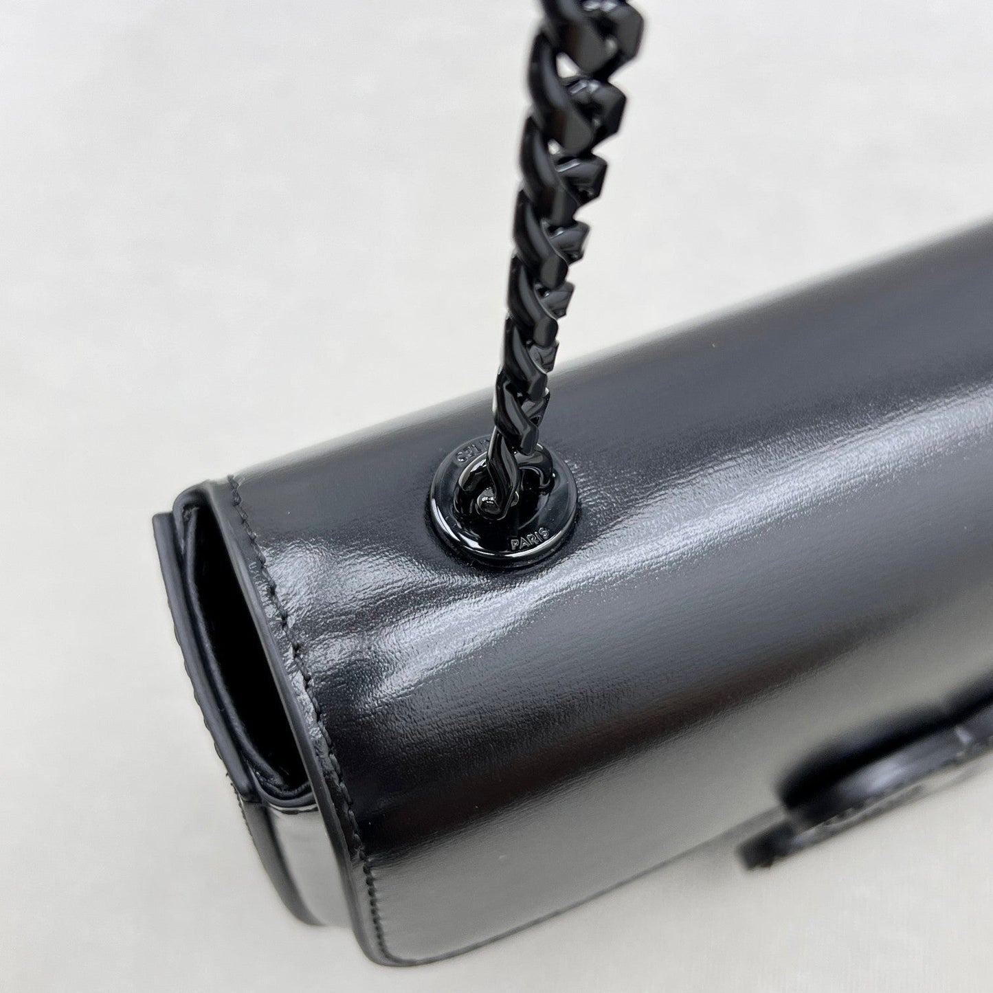 Top Quality Chain Shoulder Bag Triomphe Black For Women 8in/20.5cm 197993EQJ.38NN